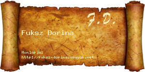 Fuksz Dorina névjegykártya
